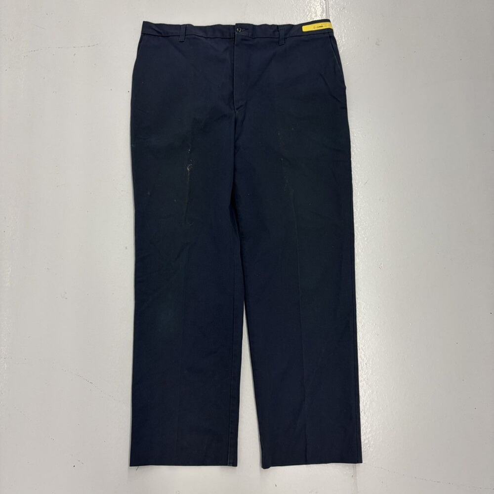 Vintage 80s Cintas Blue Canvas Workwear Chinos 38x30